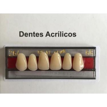 Imagem de Dentes Resina Avulsos Placa. Postiços, Provisórios Superior 264 - 66 -