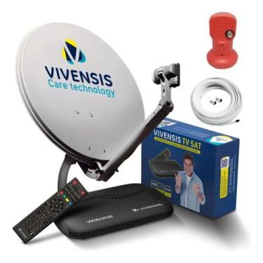 Imagem de Kit Antena 75 Parabólica Vivensis Canais