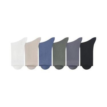 Imagem de Meias Masculinas plus Size 6 Pares EUR44-50 Algodão De Alta Qualidade 