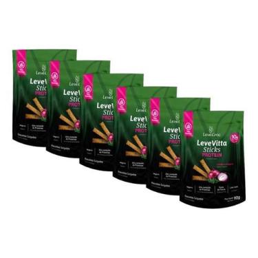 Imagem de Kit 6X: Biscoito Leve Vitta Protein Cebola e Orégano Leve Croc 90g - L