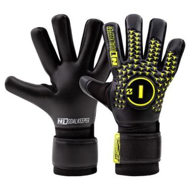 Imagem de Luva de Goleiro N1 Infantil, 4, Preto, Neon