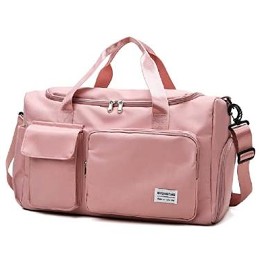 Imagem de JXGSGOGO Bolsa esportiva de viagem, bolsa esportiva para academia, bolsa de ombro para noite feminina, A, rosa,