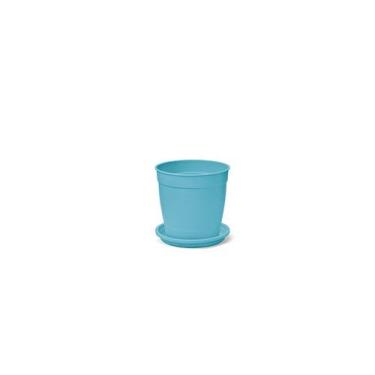 Imagem de Kit Vaso Aquarela 1,5 Azul Com Prato Com 3 Unidades - Nutriplan