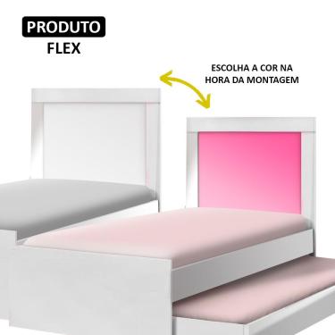 Imagem de Bibox Solteiro Luara Branco Rosa Cambel