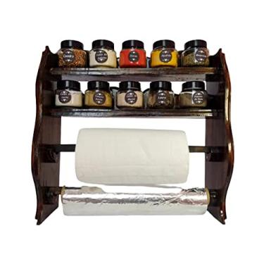 Imagem de Nicho de Cozinha com 10 Potes e Suporte de Papéis Toalha - Alumínio - Sufilm