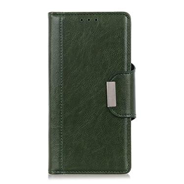 Imagem de Capa carteira para Google Pixel 6/6 Pro, capa flip de couro PU com fecho magnético com suporte para cartão, bolso para dinheiro, capa para celular, verde, 6 de 6,4 polegadas
