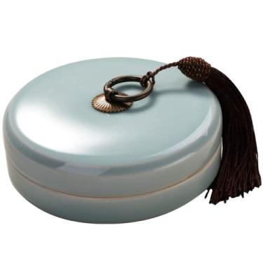 Imagem de XIALON 12,2 cm Ru Kiln Caixa de tinta de caligrafia para caligrafia, pincel de caligrafia