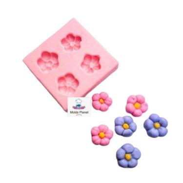 Imagem de Molde De Silicone Fuxico, Flores