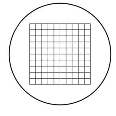 Imagem de ZTBH Kit de acessórios para microscópio régua cruzada de vidro óptico microscópio estéreo instrumento óptico, 25 mm de diâmetro óculos microscópio Slides (cor : MS-1-H3)