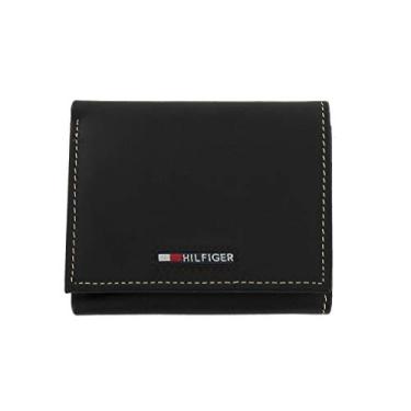 Imagem de Tommy Hilfiger Men's Tri-Fold Wallet 3-Fold Wallet (Black)