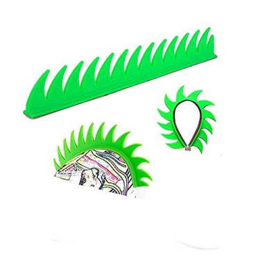 Imagem de HHongJM Capacete de motocicleta Helmet Hawks Perucas sintéticas Moicano para bicicleta/quase capacete/bastão design reutilizável (Yneon)