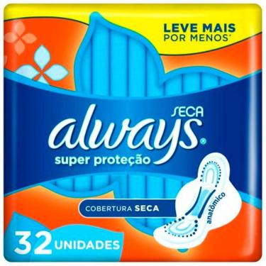 Imagem de Absorvente Always Básico Pacotão Cobertura Seca - 32 Unidades