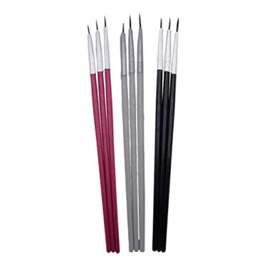 Imagem de Kit 6un Pincéis Ultra Fina Para Decorar Unhas Manicure Tamanho:11mm