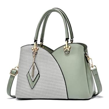 Imagem de Bolsas e bolsas femininas de couro fashion alça superior bolsa transversal bolsa de ombro para mulheres, Verde