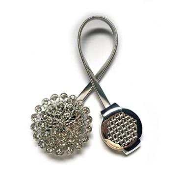 Imagem de 1 peça acessórios para cortinas magnéticas strass tela decorativa para cortinas de metal retrátil suporte para cortinas de strass, f,23,60cm