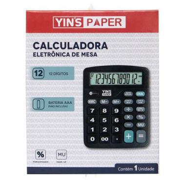 Imagem de Calculadora Eletrônica 12 Dígitos De Mesa - Envio Já - Yins Home