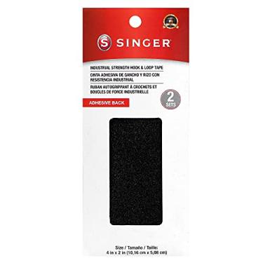 Imagem de Singer Adhesive Back Industrial Strength Hook And Loop Tape-2 Sets, 4"X2" Black -00834