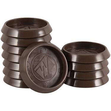 Imagem de SoftTouch Copos redondos para móveis de 3 cm para carpetes ou pisos rígidos duráveis, pacote com 12, marrom, 12 peças