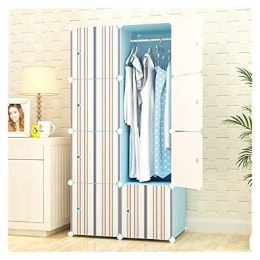 Imagem de KIZQYN Armário de guarda-roupa resina guarda-roupa móveis de quarto móveis para casa armário de armazenamento de roupas rack de armazenamento de resina montagem armário armário guarda-roupa (tamanho: L 29,5xD 18,5xA 58,5 polegadas)