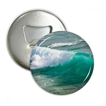 Imagem de Spray Água Mar Onda Ciência Natureza Abridor de Garrafas Imã de Geladeira Emblema Multifuncional