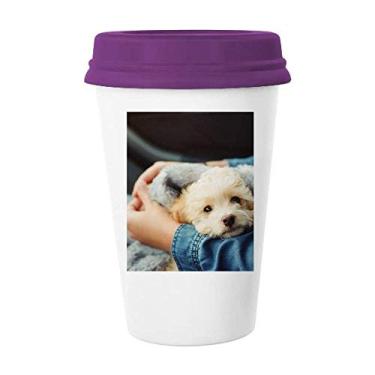Imagem de Caneca de café com foto de animal fofa de cachorrinho caneca de cerâmica copo de vidro para presente