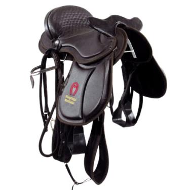 Imagem de Sela de Cavalo Marrom Soft Gel Vaqueta Mangalarga de Cabeça 16 Polegadas