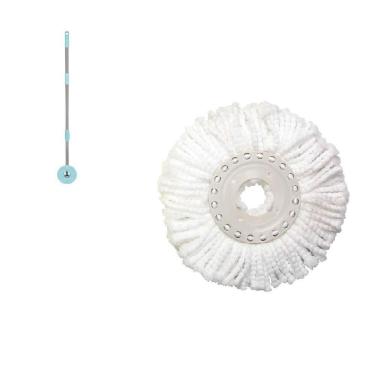 Imagem de Kit Cabo e Refil para Esfregão Mop Limpeza Prática - Mor