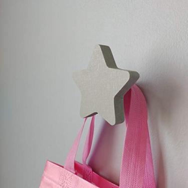 Imagem de 1 Gancho de parede pendurador Colorido MDF Estrela