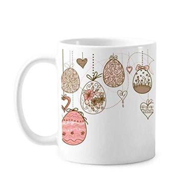 Imagem de Caneca de ovos colorida de cerâmica para pendurar na religião da Páscoa