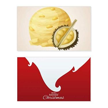 Imagem de Bola de sorvete Durian amarela, picolé, feriado, feriado, cartão de felicitações, mensagem de Natal