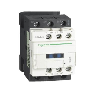 Imagem de Contator Tripolar 18A 220Vca 50/60Hz 1NA+1NF Cód. LC1D18M7 – Schneider