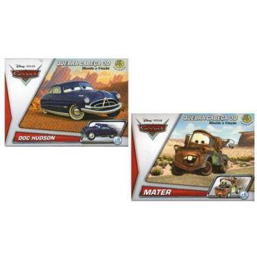 Quebra cabeca 3d carros disney doc hudson dtc