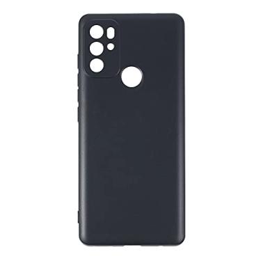 Imagem de Capa para Motorola Moto G60S, capa traseira de TPU macia à prova de choque, de silicone, anti-impressões digitais, capa protetora de corpo inteiro para Motorola Moto G60S (6,8") (preta)