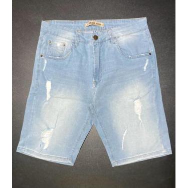 Imagem de Bermuda Liminar Jeans Masculina Destroid Leve