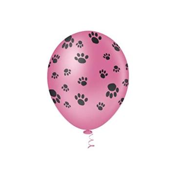 Imagem de Balao Decorado N10 Pegada Dog Rosa Baby 25un Pic Pic