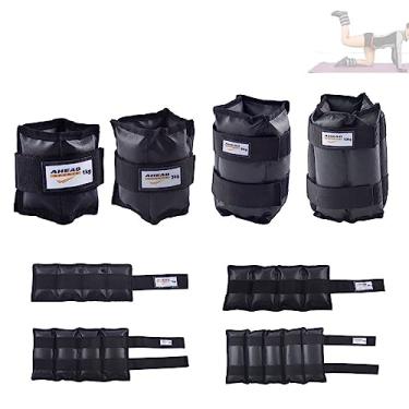 Imagem de Kit Par de Caneleiras Tornozeleiras 1KG; 3KG; 6KG E 10KG Peso de Academia Exercicio