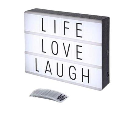 Imagem de Luminária Letreiro De Cinema A5 + 85 Letras, Números, Ícones