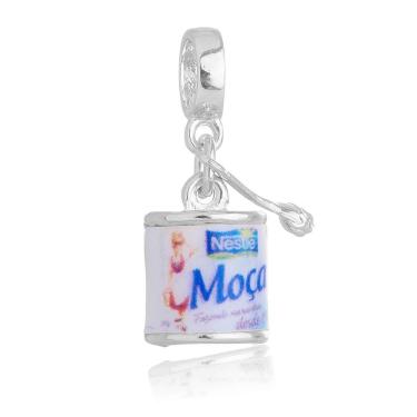 Imagem de Pingente Berloque Leite Moça Pandora Banhado a Prata 925