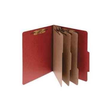 Imagem de ACCO Pastas de classificação prensboard, expansão de 10 cm, 3 divisórias, 8 fixadores, tamanho carta, exterior vermelho terra, 10/caixa