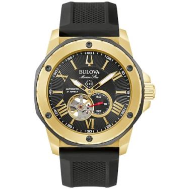 Imagem de Relógio Bulova Masculino Ref: 98a272 Automático Dourado Marine Star