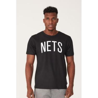 Imagem de Camiseta Nba Estampada Brooklyn Nets Preta