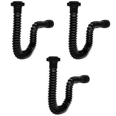 Imagem de Sifão Sanfonado Universal 61cm Preto | Astra | Kit C/ 3 Un