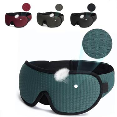 Imagem de Máscara de Dormir 3D Tapa Olhos 100% Bloqueadora Luminosidade com alça ajustável Mascara de Sono (Verde Musgo)