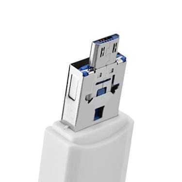 Imagem de Leitor de Cartão de Memória 3 Em USB3.1 USB C Leitor de Cartão Multifuncional USB C USB Micro USB Interface Suporte SD 3 Portas Leitor de Cartão Portátil Universal USB