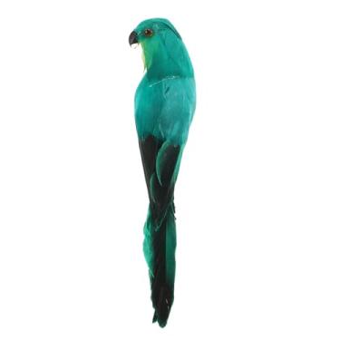 Imagem de BCOATH papagaio de simulação ar livre pássaro artificial ornamento decoração enfeites de mesa decorações de papagaios artificiais gaiola decorar estátua acessórios Modelo pena artificial