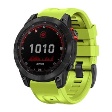 Imagem de Pulseiras de relógio de 26 mm de substituição para Garmin Fenix 7x Pro Sapphire Solar/Fenix 5x/6x Pro Solar/Fenix 3/3hr/Tactical Delta/epix gen 2 51mm Pulseiras de ajuste rápido para homens acessórios de relógio de silicone verde