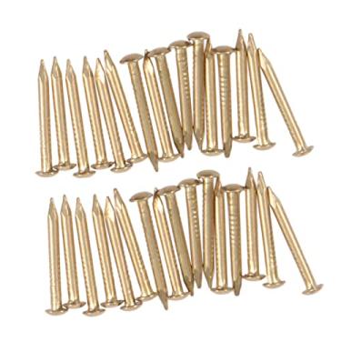 Imagem de Gadpiparty 100 Unidades unhas decorativas ferramentas de escultura pregos de latão mobília kits de unhas acessórios para móveis unhas de franja de móveis sólido decorar definir caixa de jóias