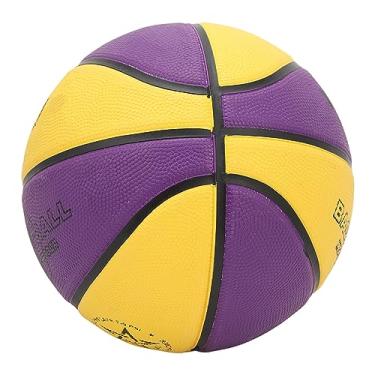 Imagem de TOPINCN Bola de basquete esportiva, borracha fácil de segurar, mini basquete à prova de vazamento para playground (tamanho 3 (18 cm)