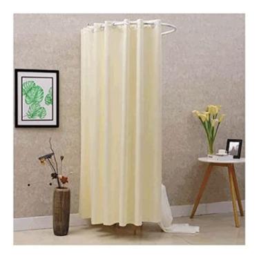 Imagem de Guarda-roupa Vestiário portátil Simples móvel em forma de U Vestiário Alta taxa de sombreamento Proteção de privacidade Economize espaço Faça você mesmo Vestiário temporário armário