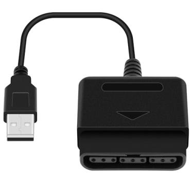 Imagem de OSTENT Adaptador usb conversor cabo para sony playstation 1/2 ps um psx controlador com fio gamepad joystick para computador portátil